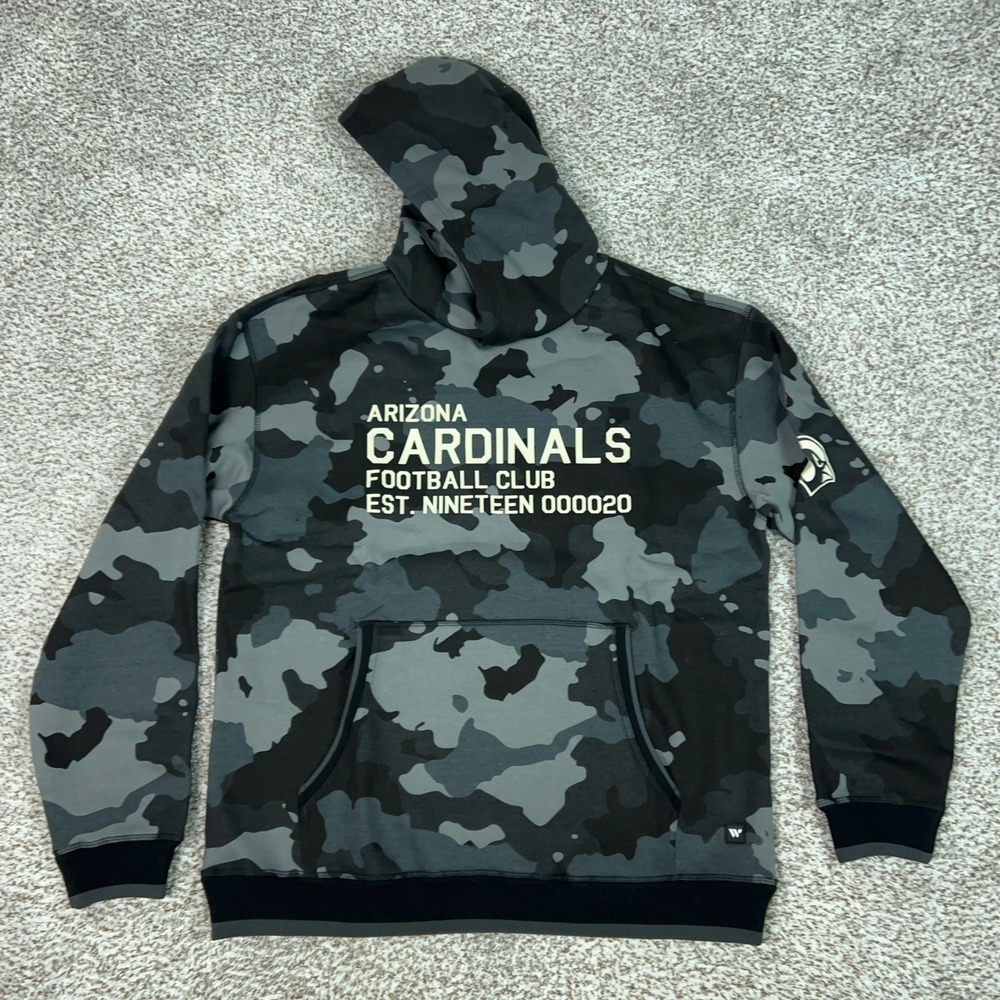 Arizona Cardinals Hoodie Mens Large Camo Wild Collective NFL Football Sweatshirt